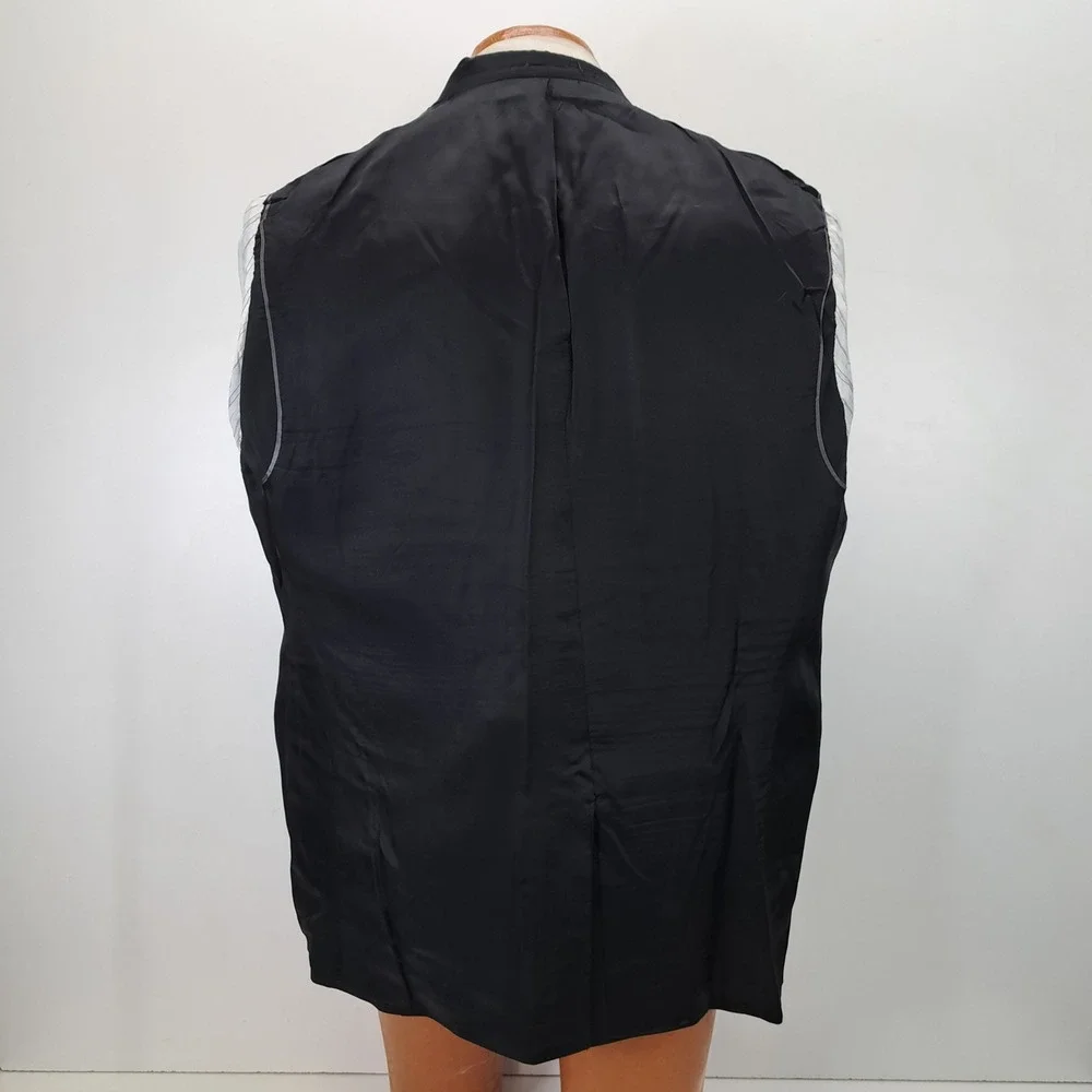 Paul Fredrick Mens 46S Blue Blazer Jacket Two Button Wool Coat Gold Button